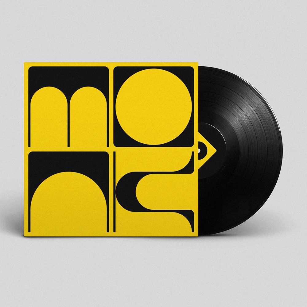 Album cover with lettering design saying "Monk" in a yellow background.