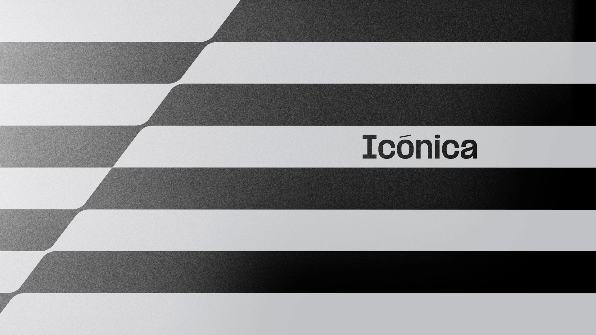 Image taken from the FAMEL motion video. Graphic composition with the wording "Iconic" in it.