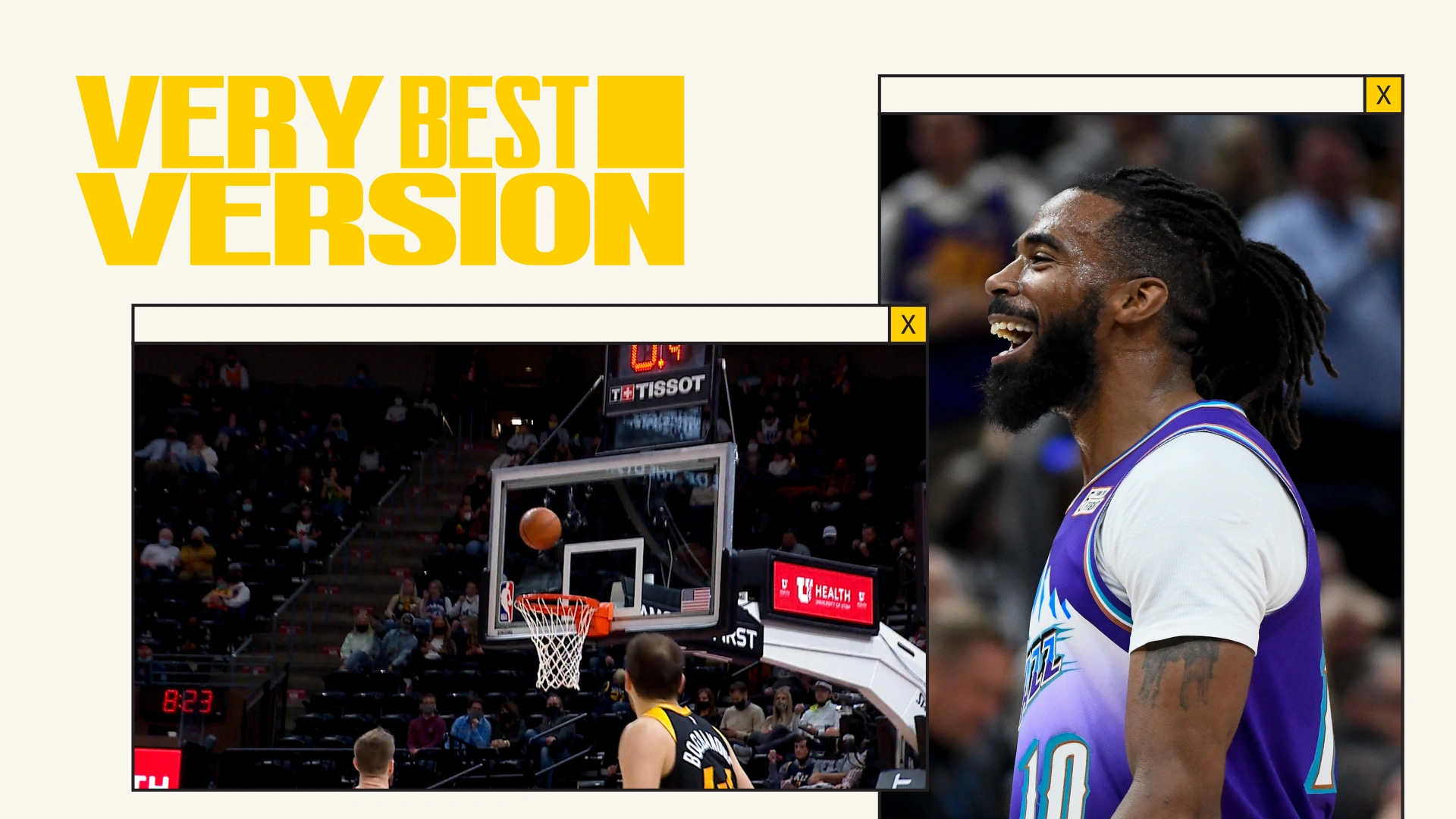 Mike Conley photography with typography composition saying "Very best version".